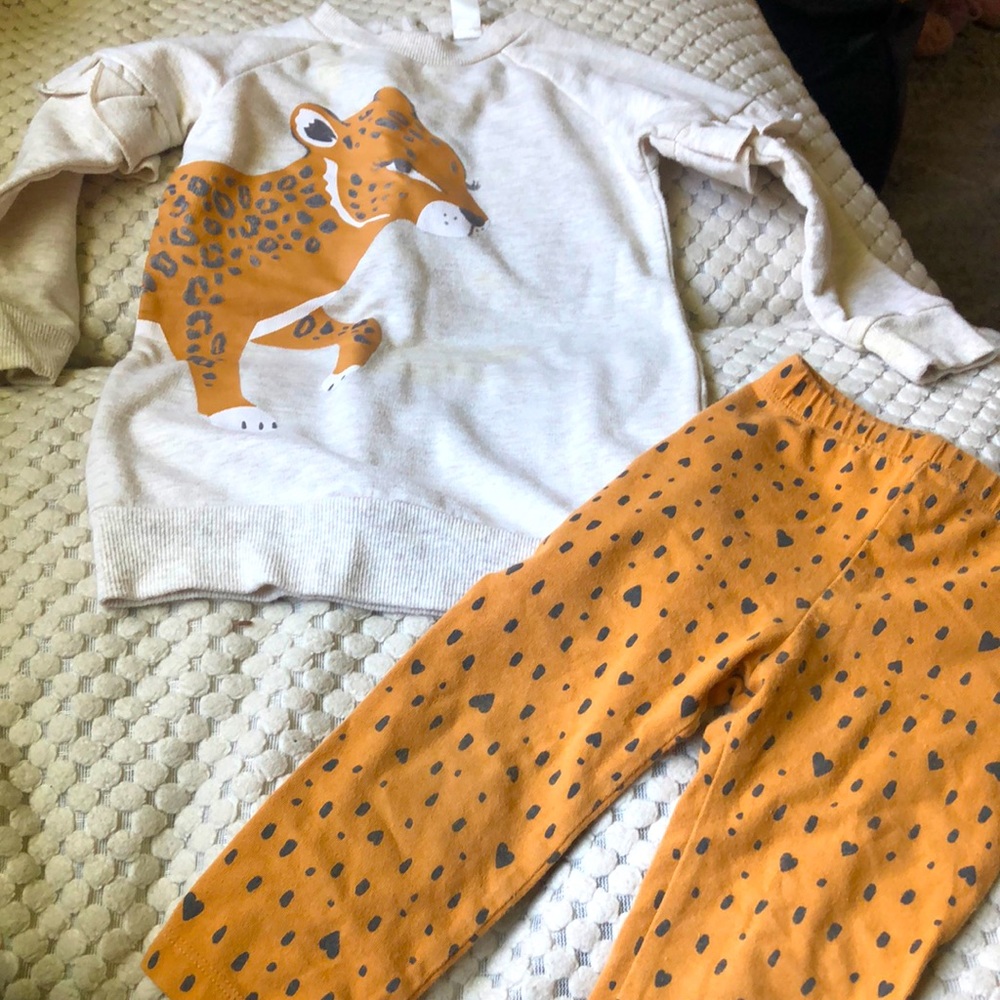 Petit Lem 18-24 EUC Sweatshirt & matching cotton leggings
